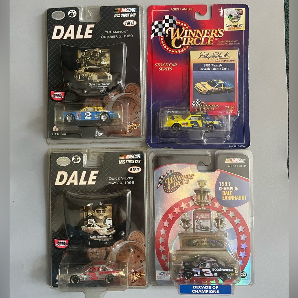 Lot if 4 Winners Circle Dale Earnhardt Collectible Cars